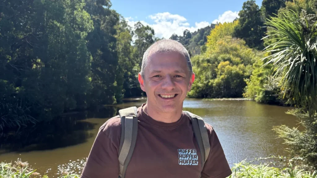 A British man who shares his story about moving to New Zealand from the UK on the nZ Ahead podcast